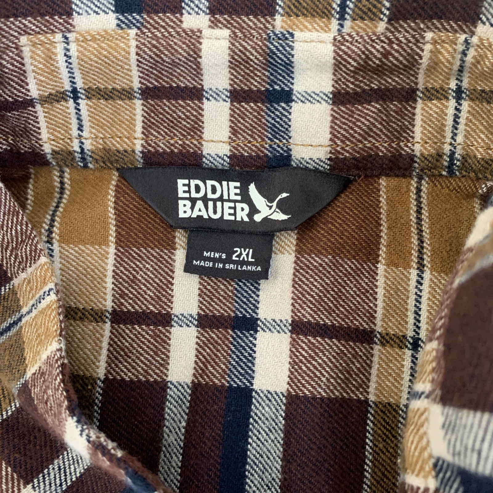 Eddie Bauer Mens Button Down Shirt Size 2XL Long Sleeves Cotton Spandex Shirt gallery