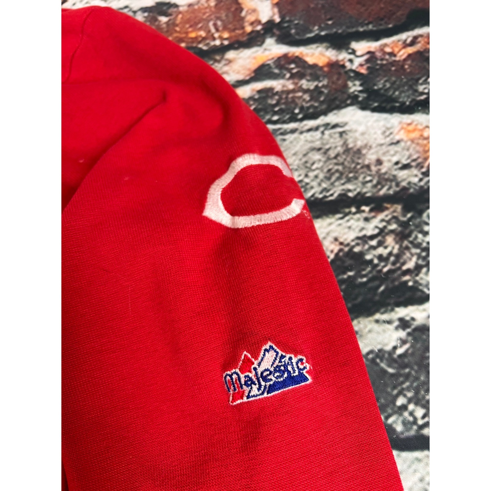 Majestic Cincinnati Reds Mock Neck Shirt Mens XL Red Diamond Collection MLB USA gallery