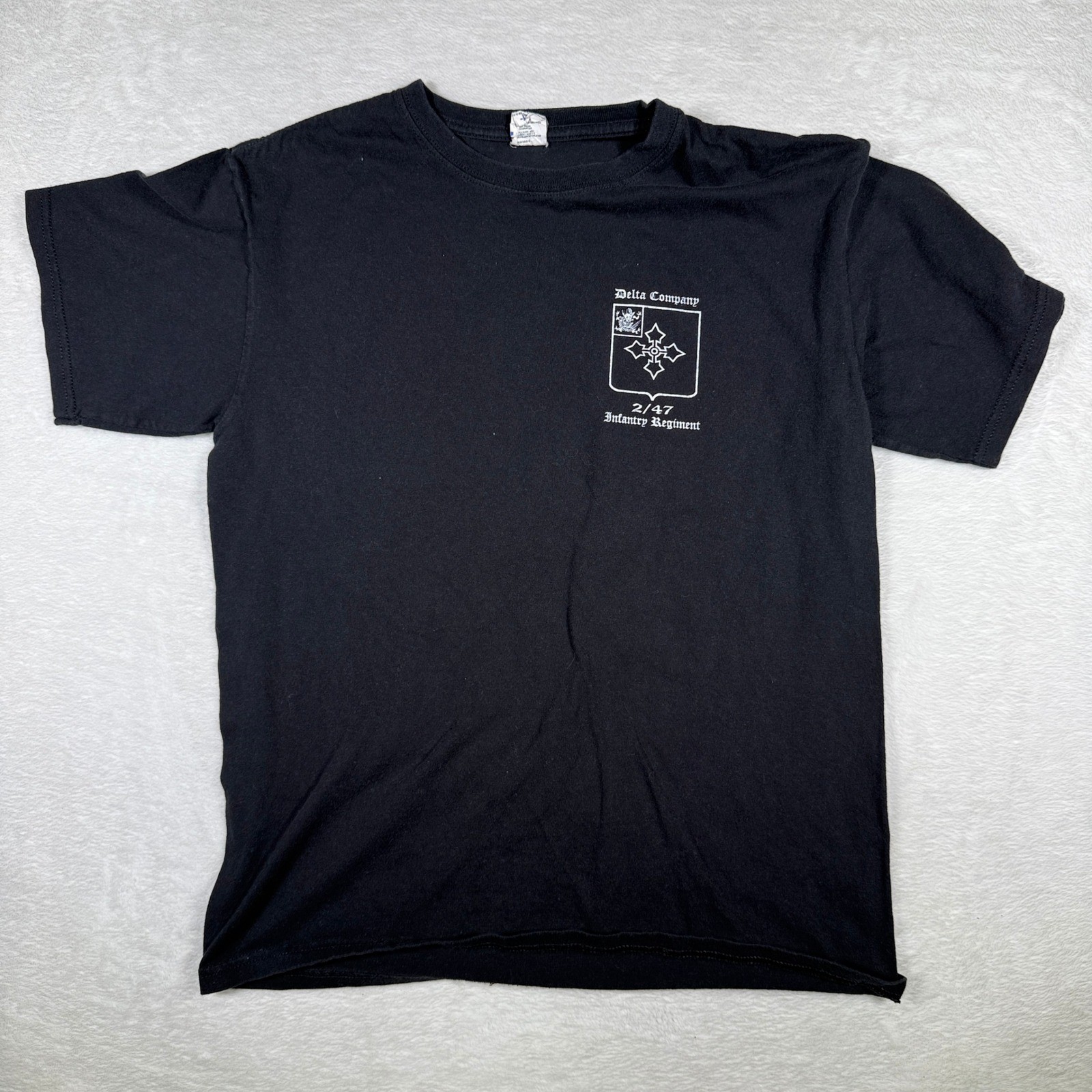 Delta Company 2/47 Infantry Regiment Ft Benning Reapers Graphic Tee Black M gallery