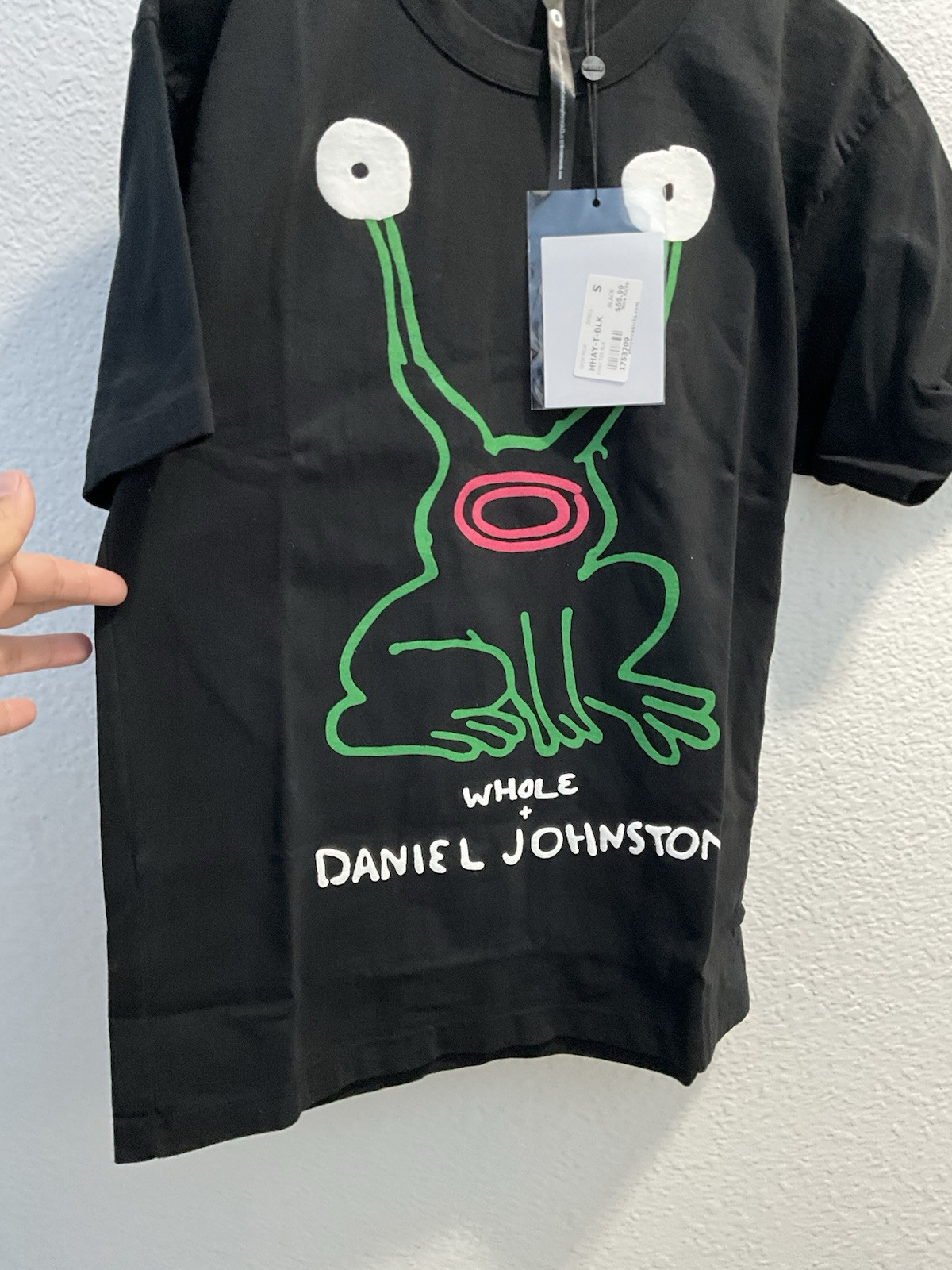 Whole X Daniel Johnston Hay Men’s T shirt Black Size S Nwt gallery