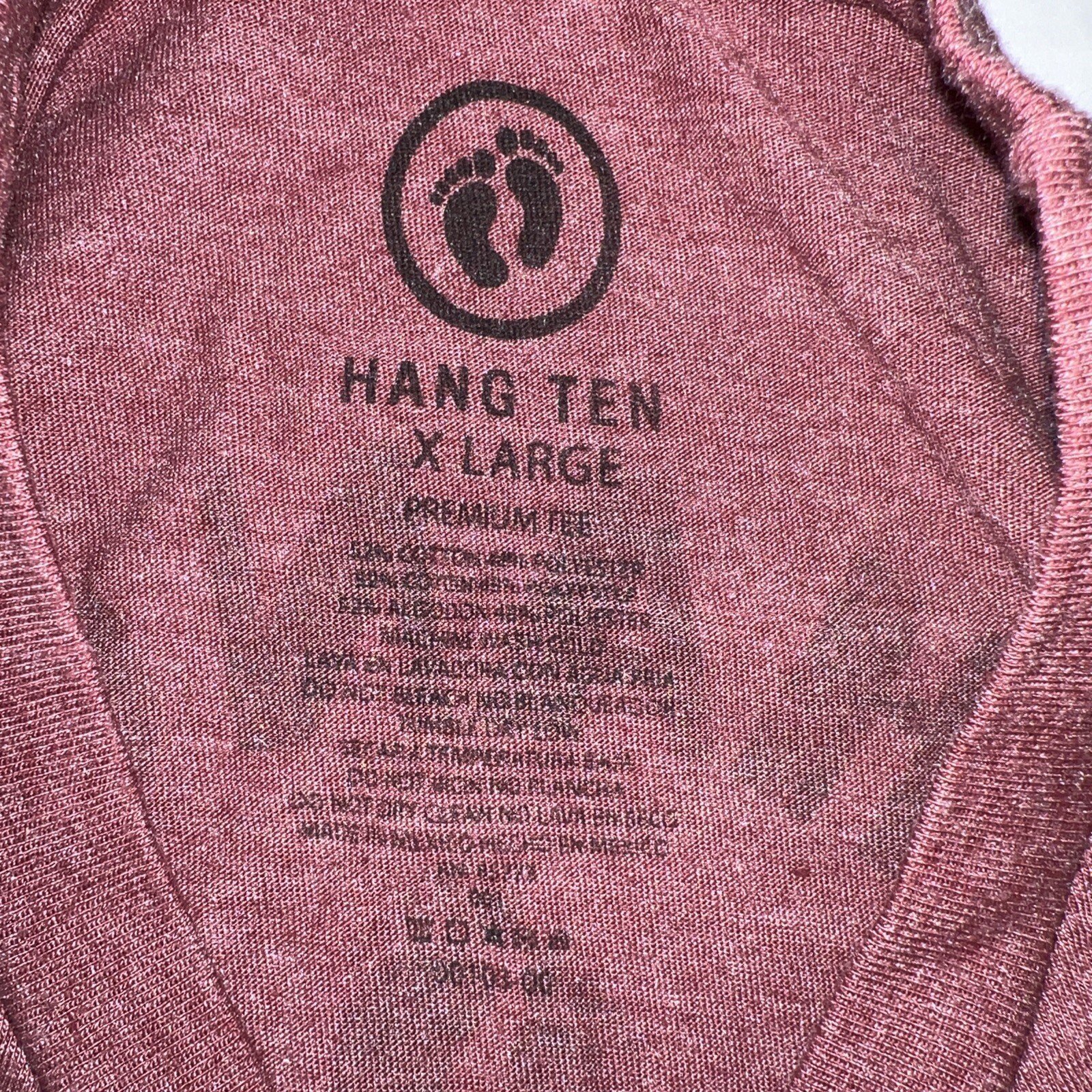 HANG TEN A California Classic Logo Shirt Large Retro Blue Surfer 70’s Vintage gallery
