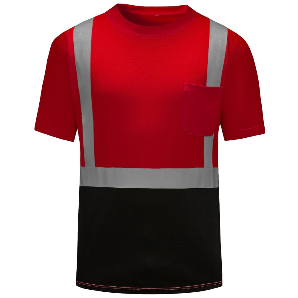 High Visibility Safety T Shirt Quick Dry Reflective Workwear Construction Wear