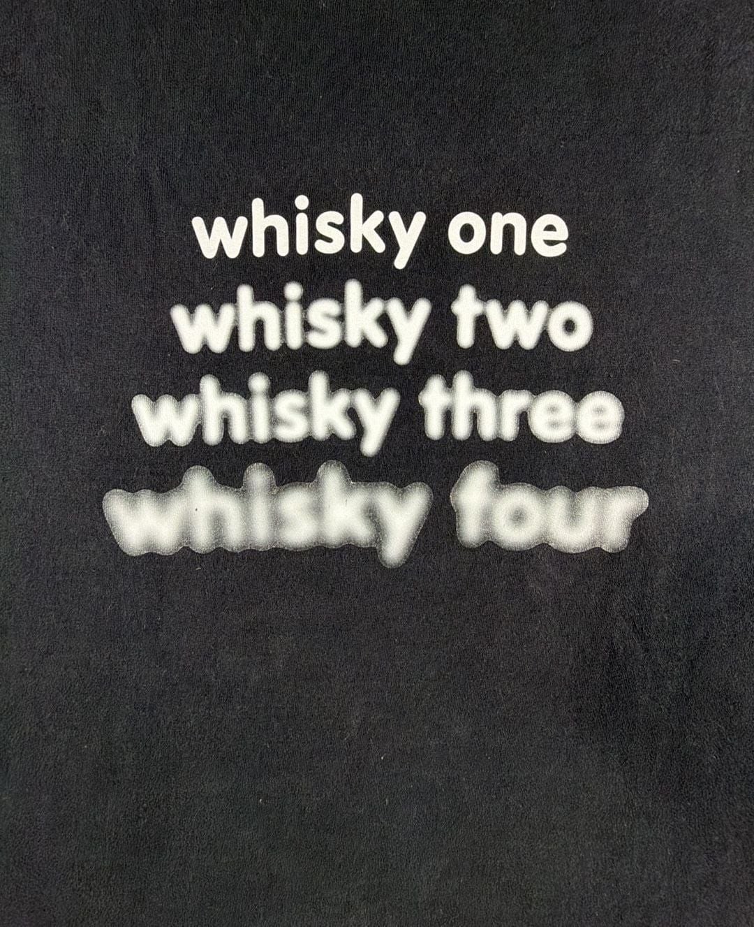 Vintage Y2K One Whiskey Two Whiskey Humor T-Shirt Rare size L color black gallery