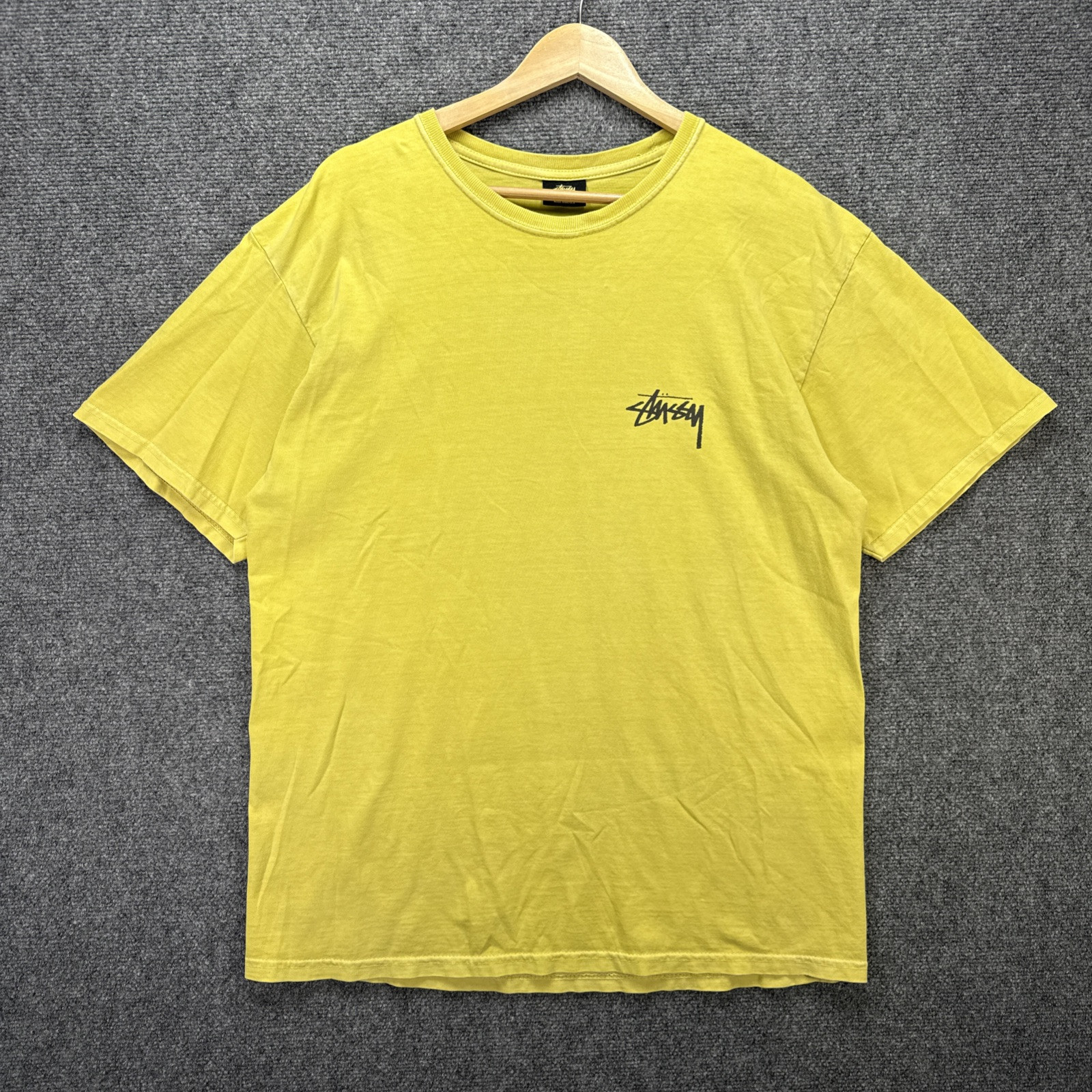 Vintage Stussy Shirt Mens Large Yellow 90s Remixed Classics 8 Ball Eight Skate gallery