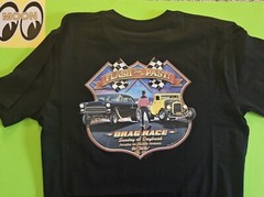 American Graffiti ’32 Ford (T16A) Black Cotton T-Shirt Plus 6″ Decal.