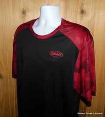 Peterbilt Trucks Red Black Sport Tek CamoHex Colorblock T Shirt Size 2XL Mens