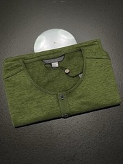 John Varvatos Collection Luxury Henley – Mercerized Linen – Raw Edges – Vtg 2020