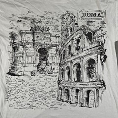 Vintage Rome Shirt Mens XL White Colosseum Single Stitch Roma Italy 80s Tourist