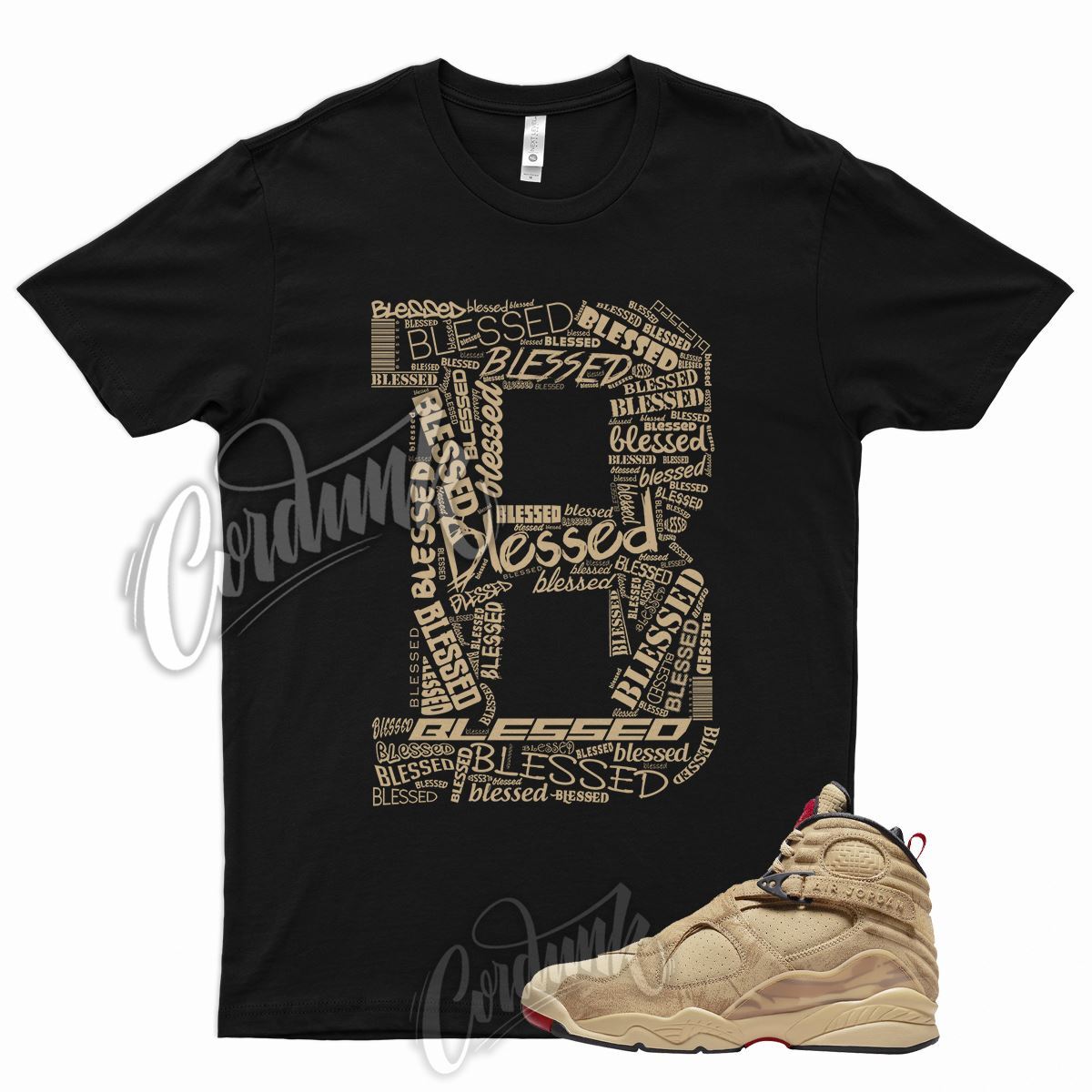 BLESSED Shirt for J1 8 Rui Twine Gym Red Black Sesame Khaki 1 Tan Hachimura gallery