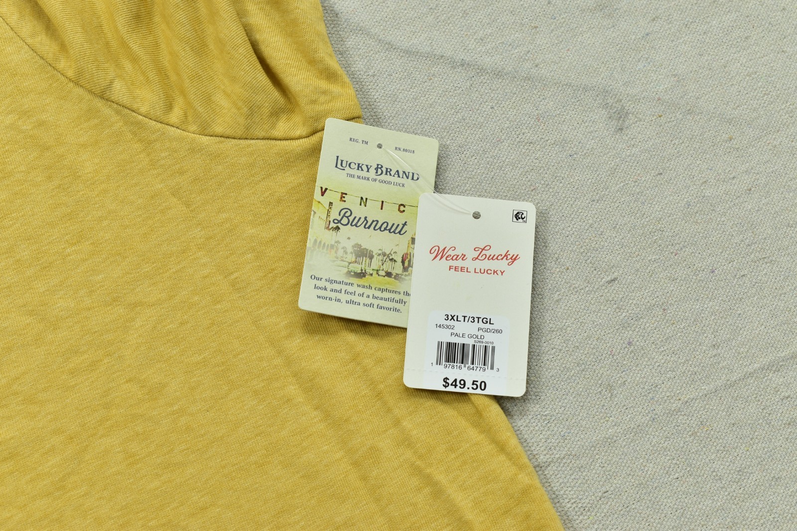Lucky Brand Men's Modelo Luchador Yellow Short Sleeve Crew Neck Size 3XLT NEW gallery
