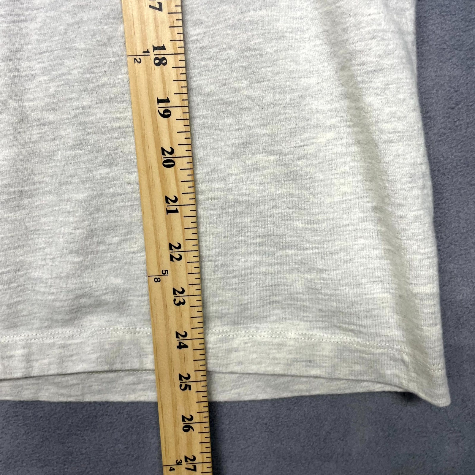 Fear of God Essentials Shirt Men 2XS Heather Gray Spellout Logo Cotton Mock Neck gallery