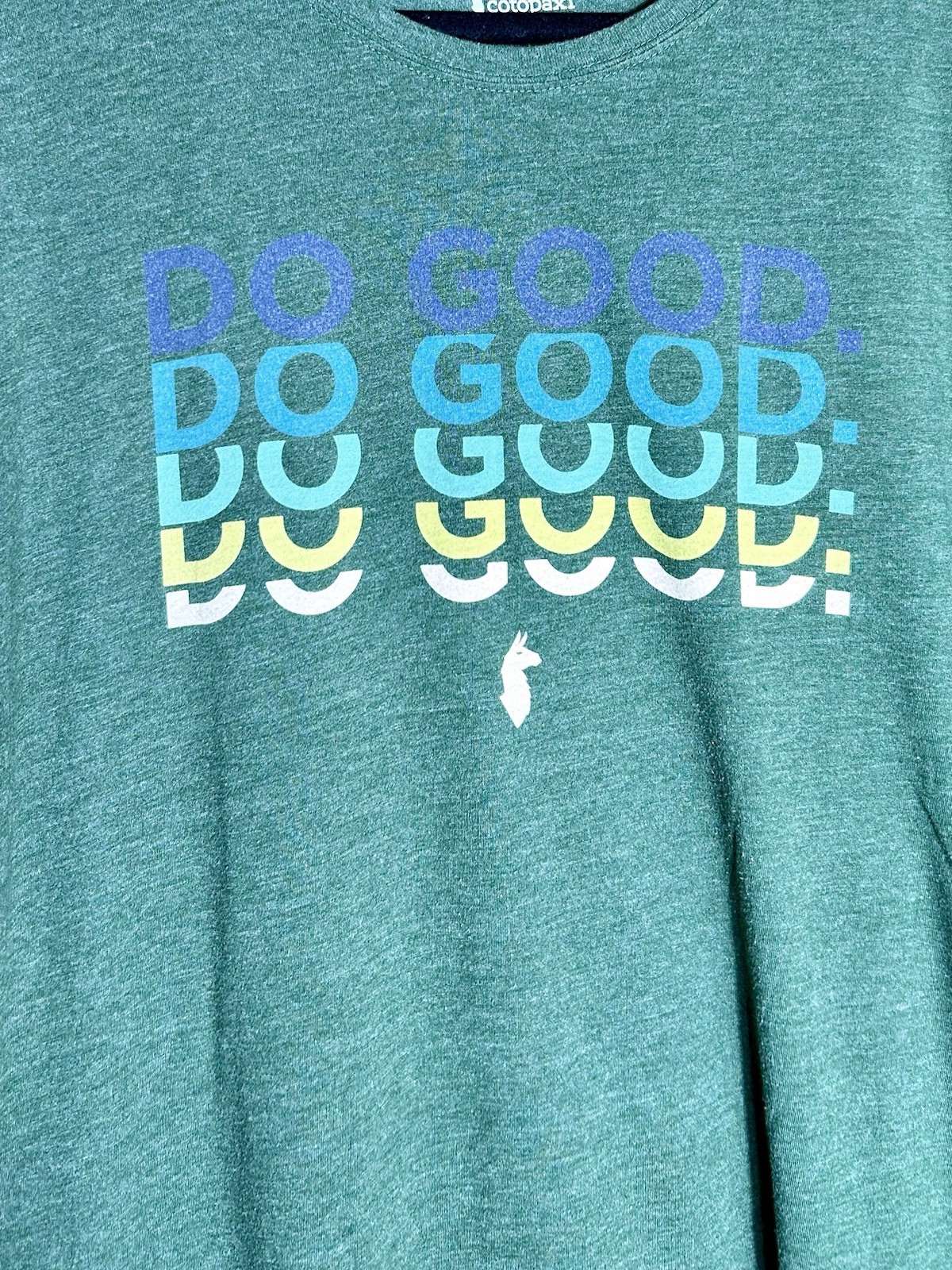 Cotopaxi Men's XXL Short Sleeve T-Shirt Do Good Graphic Green Organic Cotton gallery