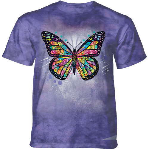 The Mountain Russo Butterfly Butterflies Lavender Monarch T-Shirt Adult S-3X gallery