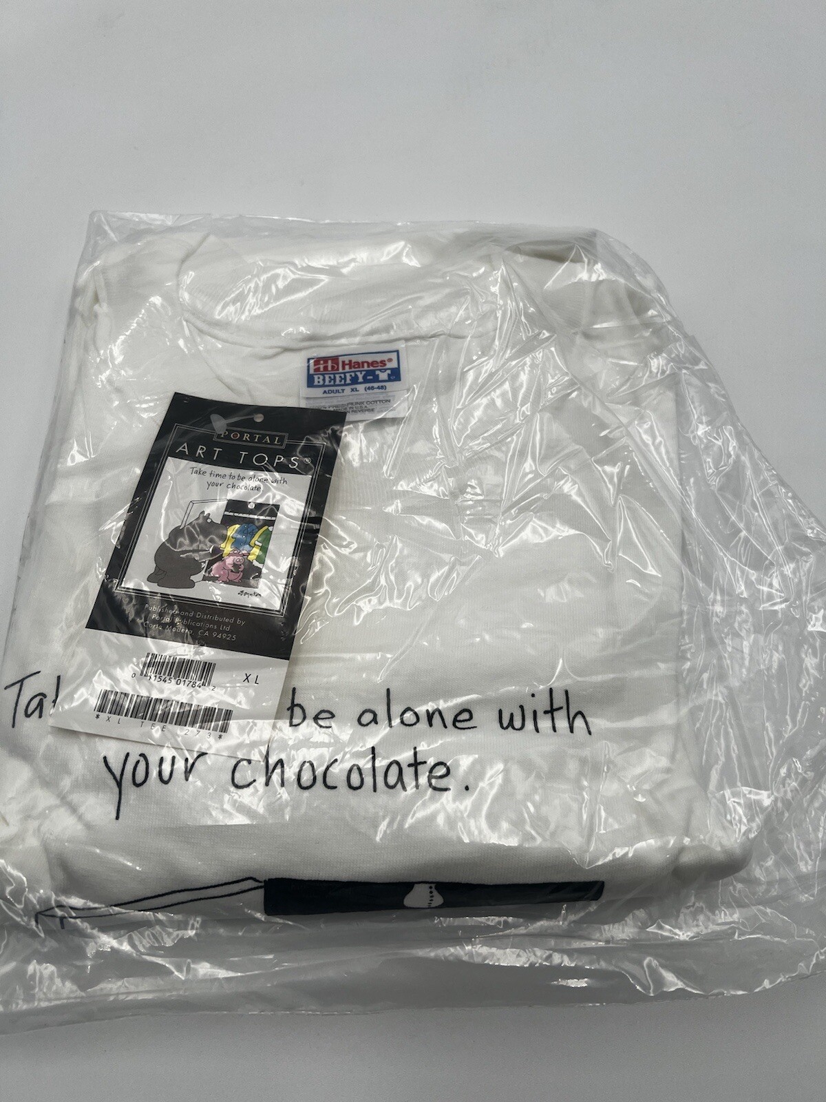 Vintage T Shirt White Men’s Size XL Beefy Hanes Take Time To Be Alone