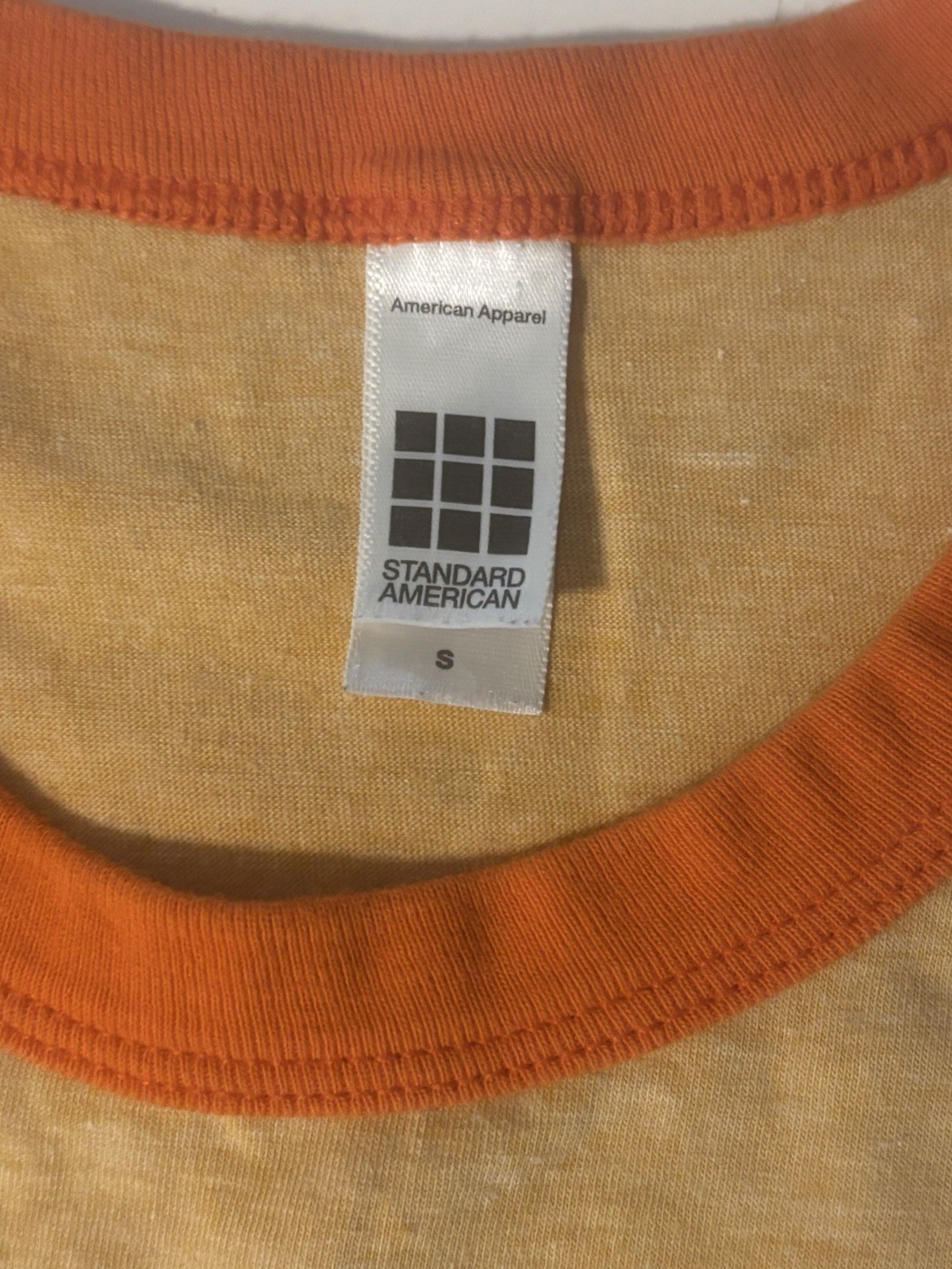 Lot Of 2 American Apparel Ringer Neck T Shirt Single Stitch Adult Small Slim Fit gallery