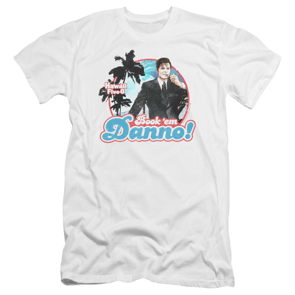 Hawaii 5 0 Premium Canvas T-Shirt Book em Danno White Tee gallery