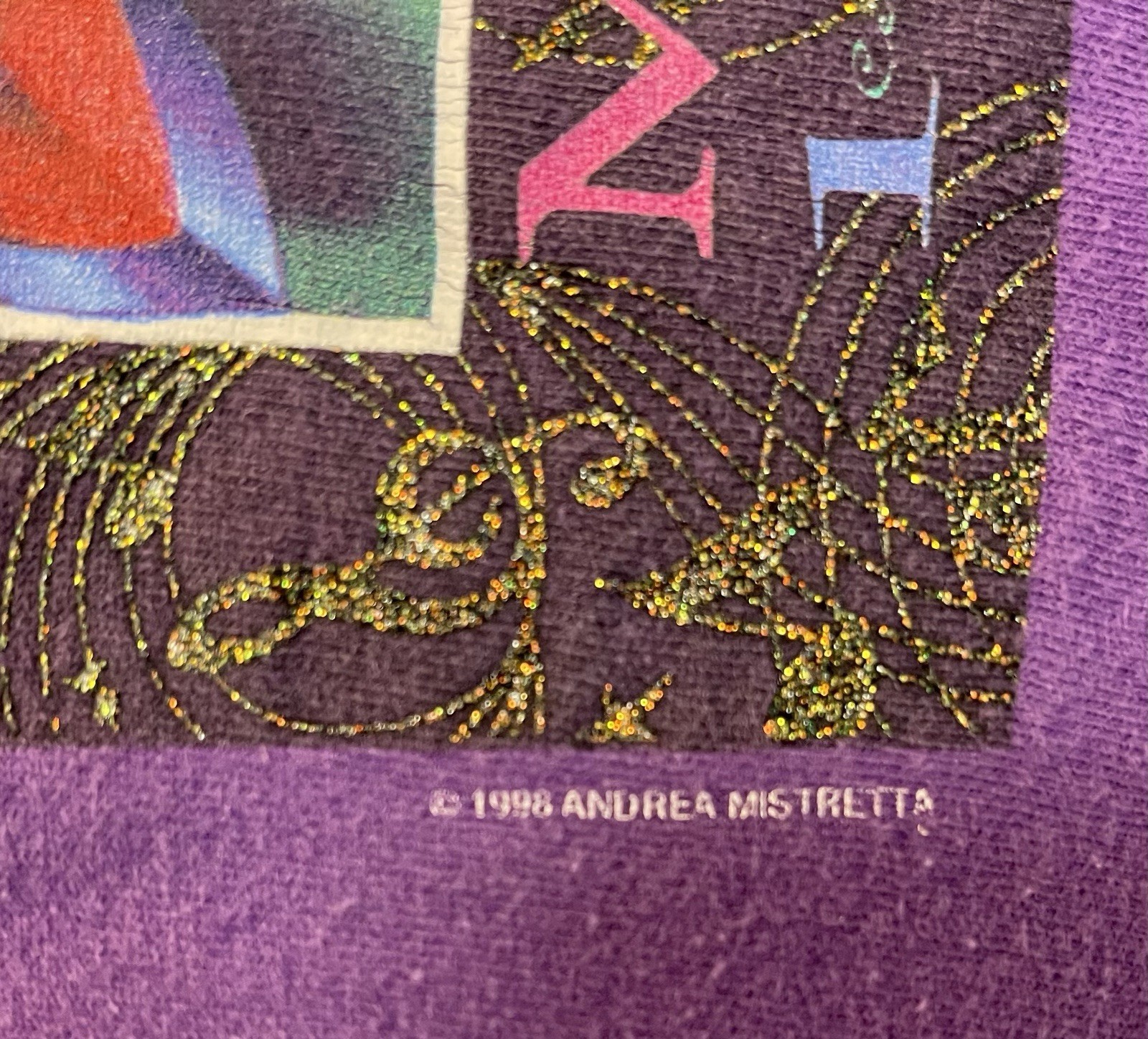 Vtg Mardi Gras T Shirt XL New Orleans 1999 ANDREA MISTRETTA Graphic Heavy Tee gallery