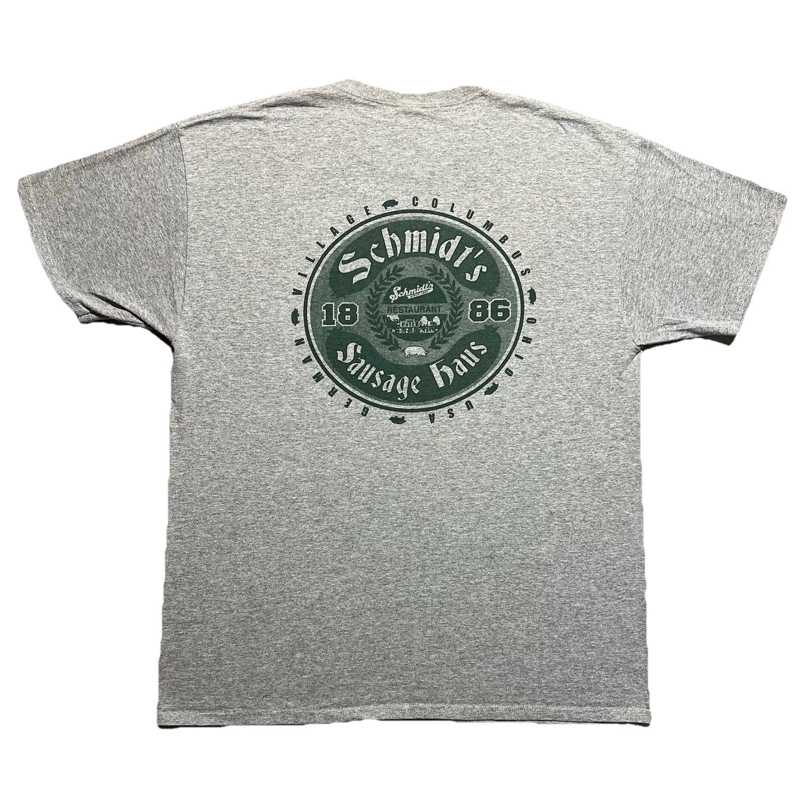 Bier = Beer Funny German T Shirt Schmidt’s Sausage Haus XL gallery