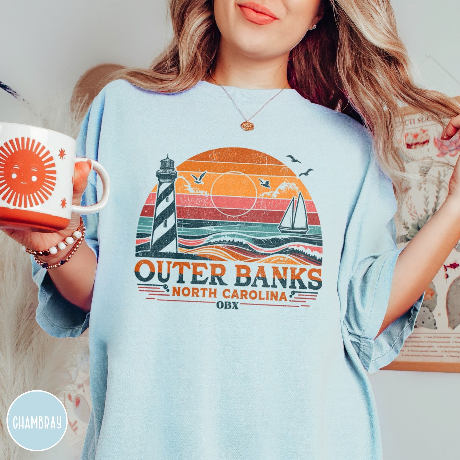 OBX Shirt Outer Banks Shirt Outer Banks North Carolina Shirt Beach Tee Vacation