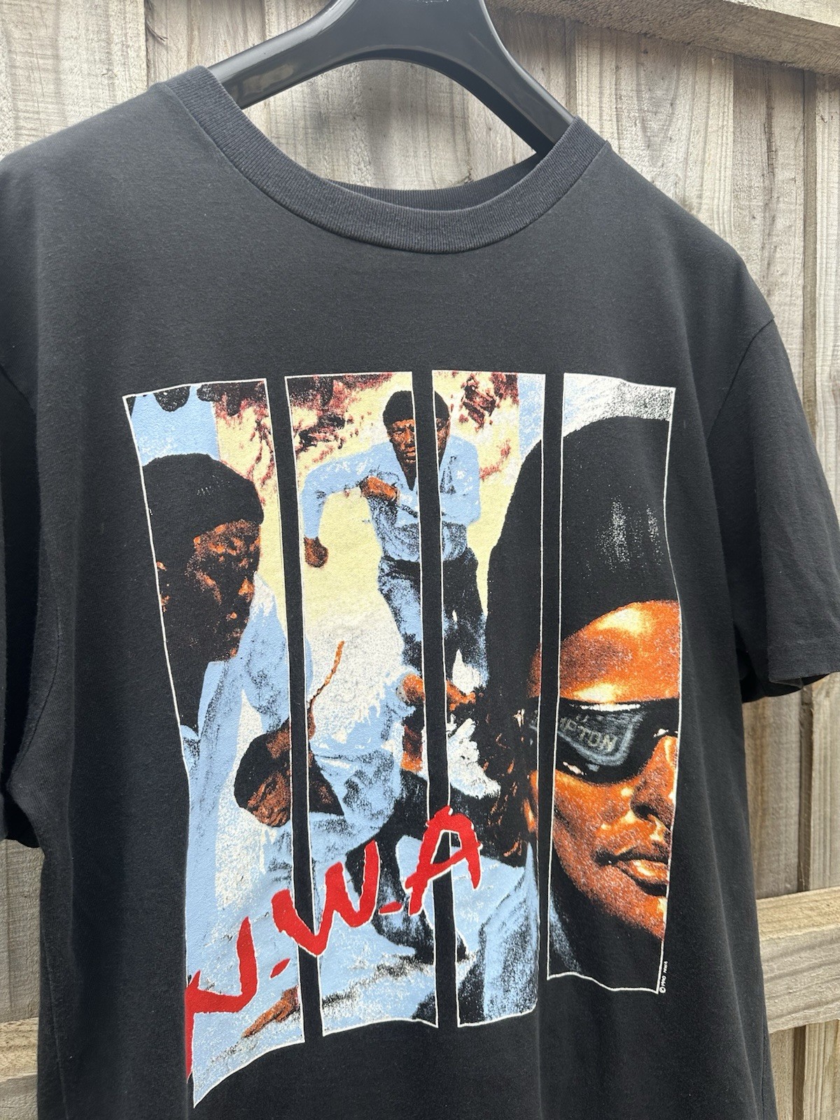 1990 TOP HEAVY N.W.A 100 Miles and Runnin EP Cover Tee Large ULTRA RARE 90s Rap gallery