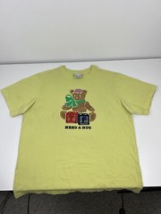 Teddy Fresh Yellow Bear Need A Hug T Shirt Mens Size L Large STAINS READ USED