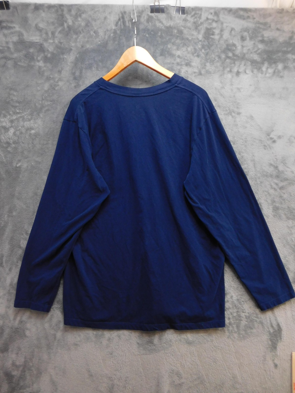 David Archy Shirt Mens L Blue V-Neck Long Sleeve Tagless Cotton Spandex gallery
