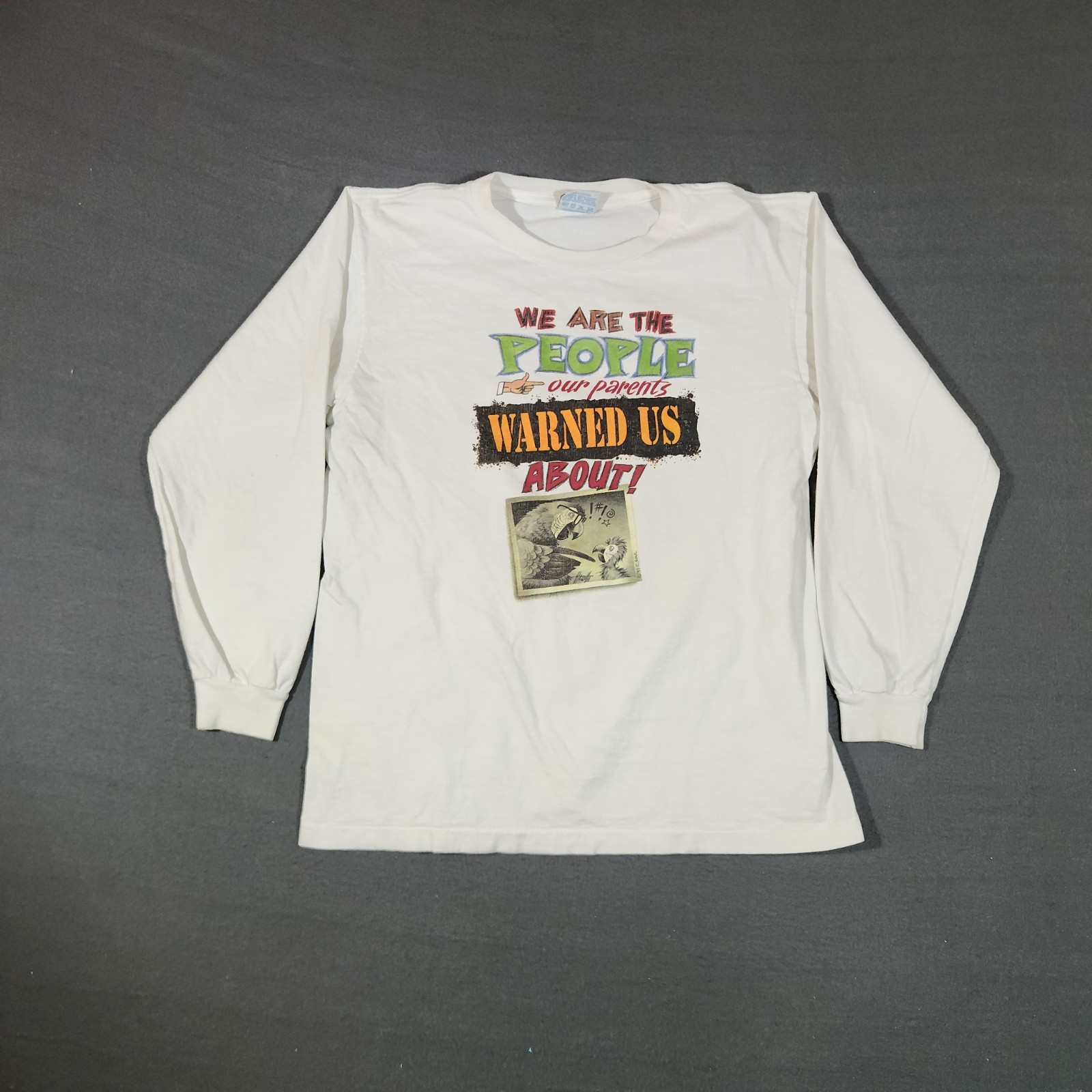 Vintage Caribbean Spud Jimmy Buffett Shirt Mens Size Large White Single-Stitch gallery