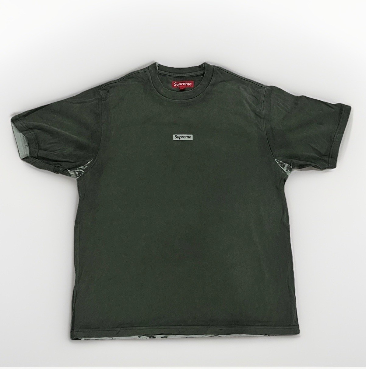 SUPREME T-Shirt OVERPRINT BOX LOGO S/S Top SS24 Green MEDIUM 100% COTTON gallery