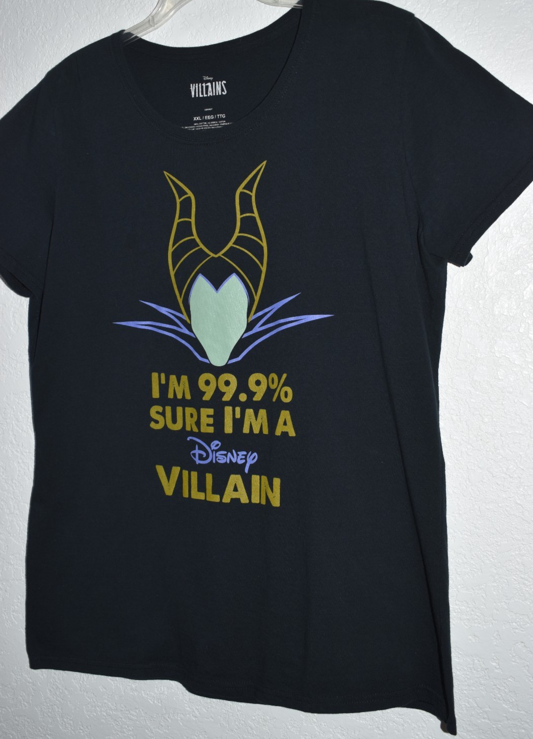 Disney Villains T-Shirt Adult XXL Black W/ Graphics 99.9% SURE I'M A VILLIAN XXL gallery