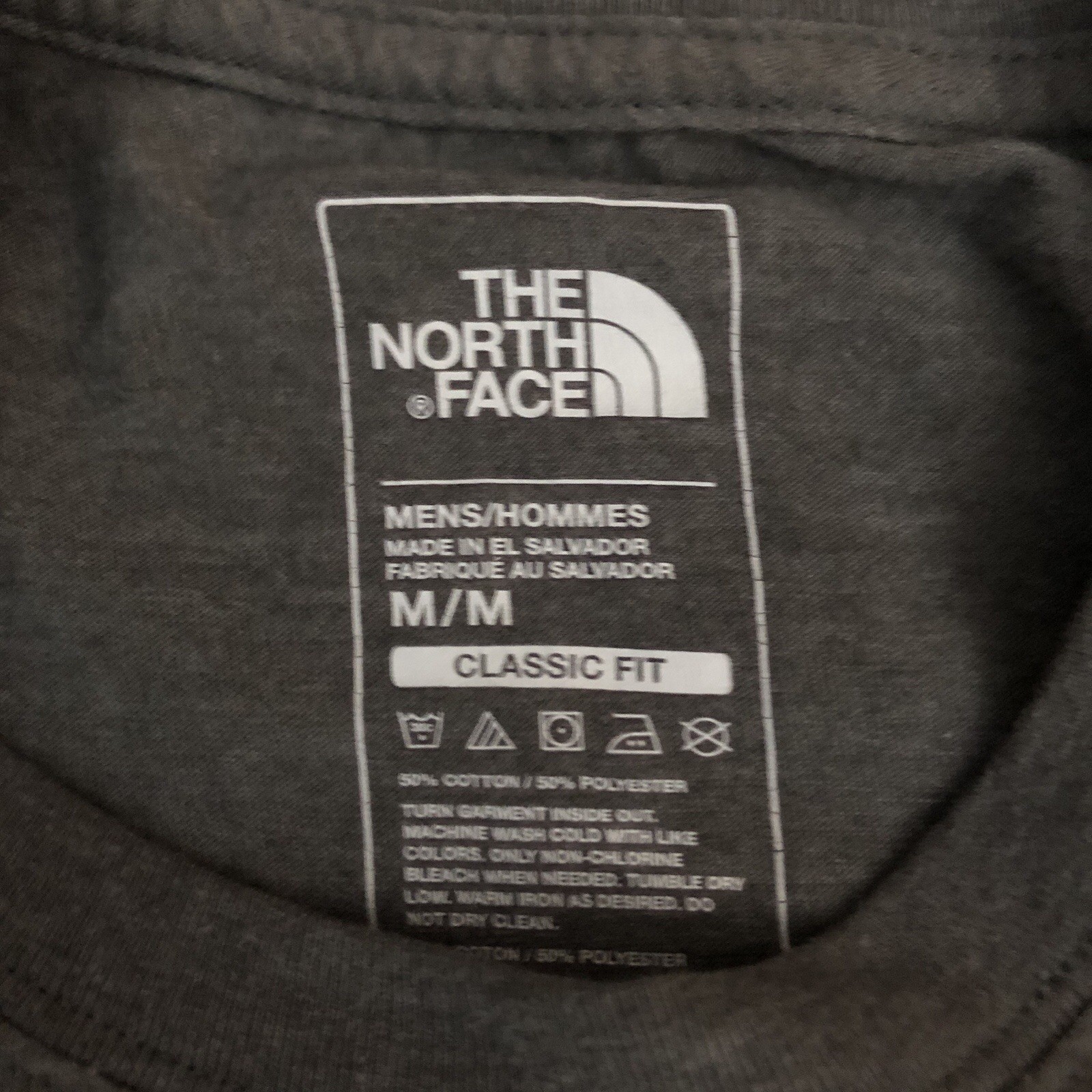 The North Face Shirt Mens M Gray Big Logo Graphic T-Shirt Tagless Cassic Fit gallery