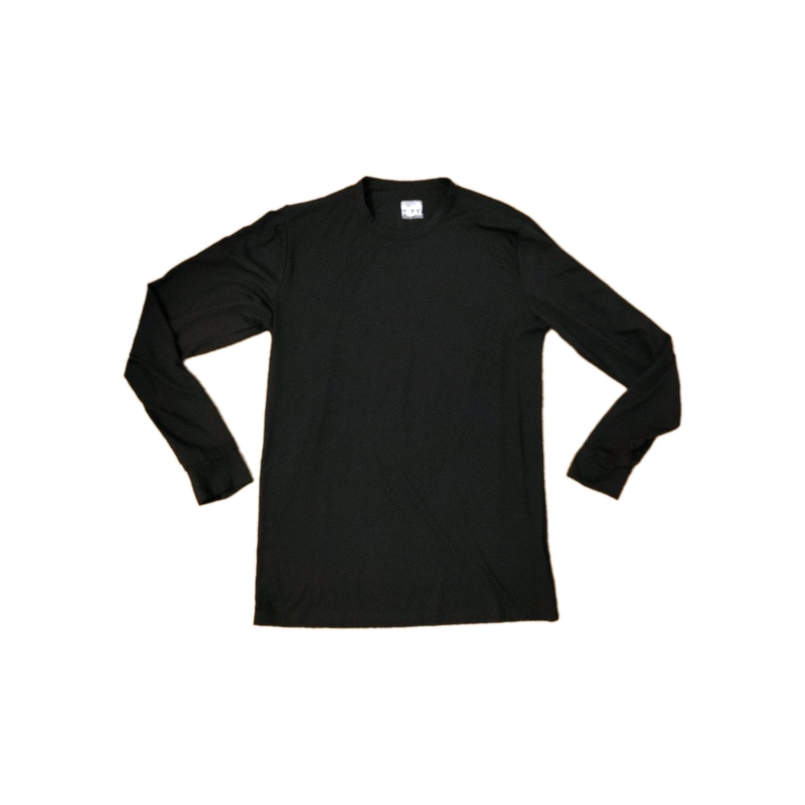 32 Degrees Heat Long Sleeve Shirt Mens S Black Crew Neck Lightweight Thermal Tee