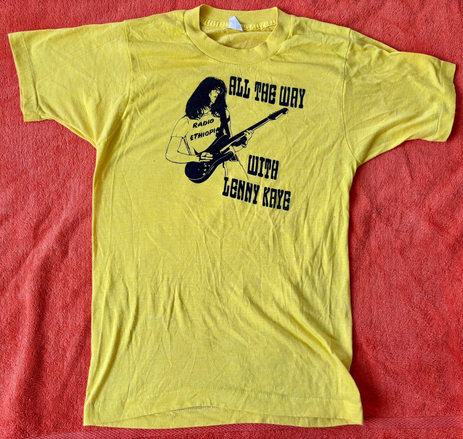All The Way With LENNY KAYE T-Shirt VINTAGE Patti Smith Radio Ethiopia PUNK