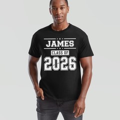 Personalised School Leavers Unisex T Shirt Class Of Custom Name And Year