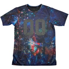 On The Byas Men’s Large Galaxy Jersey Mesh Number 00 Crew Neck Large Space