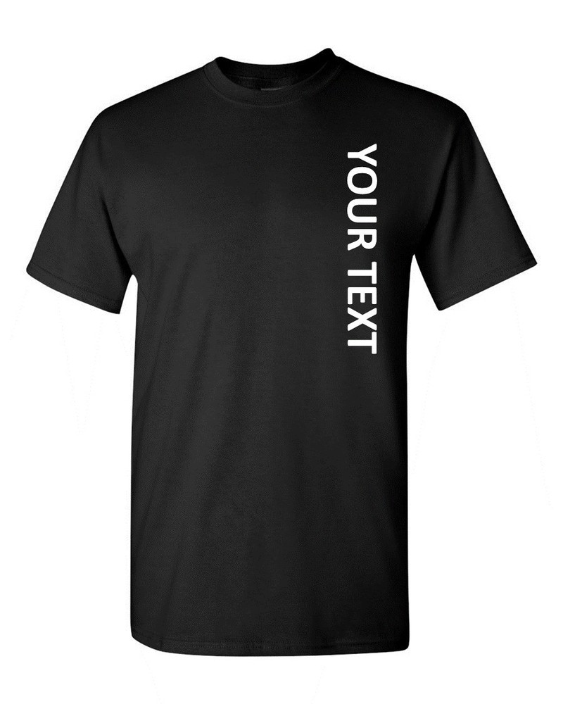 Customized Personalized #2 Your Text Business Name Own Text Side Any Font Shirt