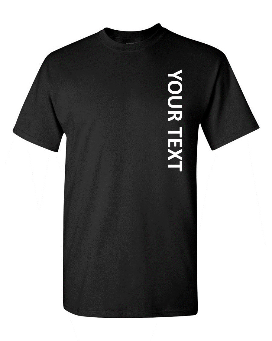 Customized Personalized #2 Your Text Business Name Own Text Side Any Font Shirt