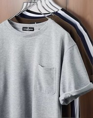 GU ENGINEERED GARMENTS Dry Kanoko Cross Neck T-Shirt Japan New Pockets White