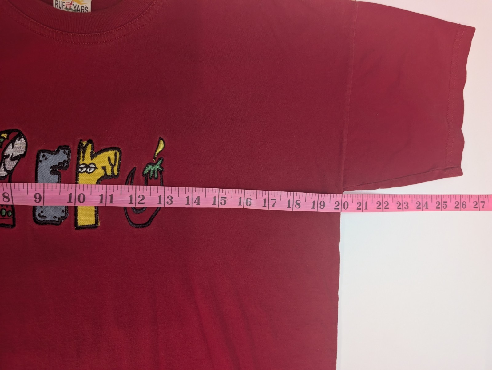 Vintage 90s RUFYAR'S Peru Embroidered Parrot Llama Pepper Spellout Red Size Med gallery