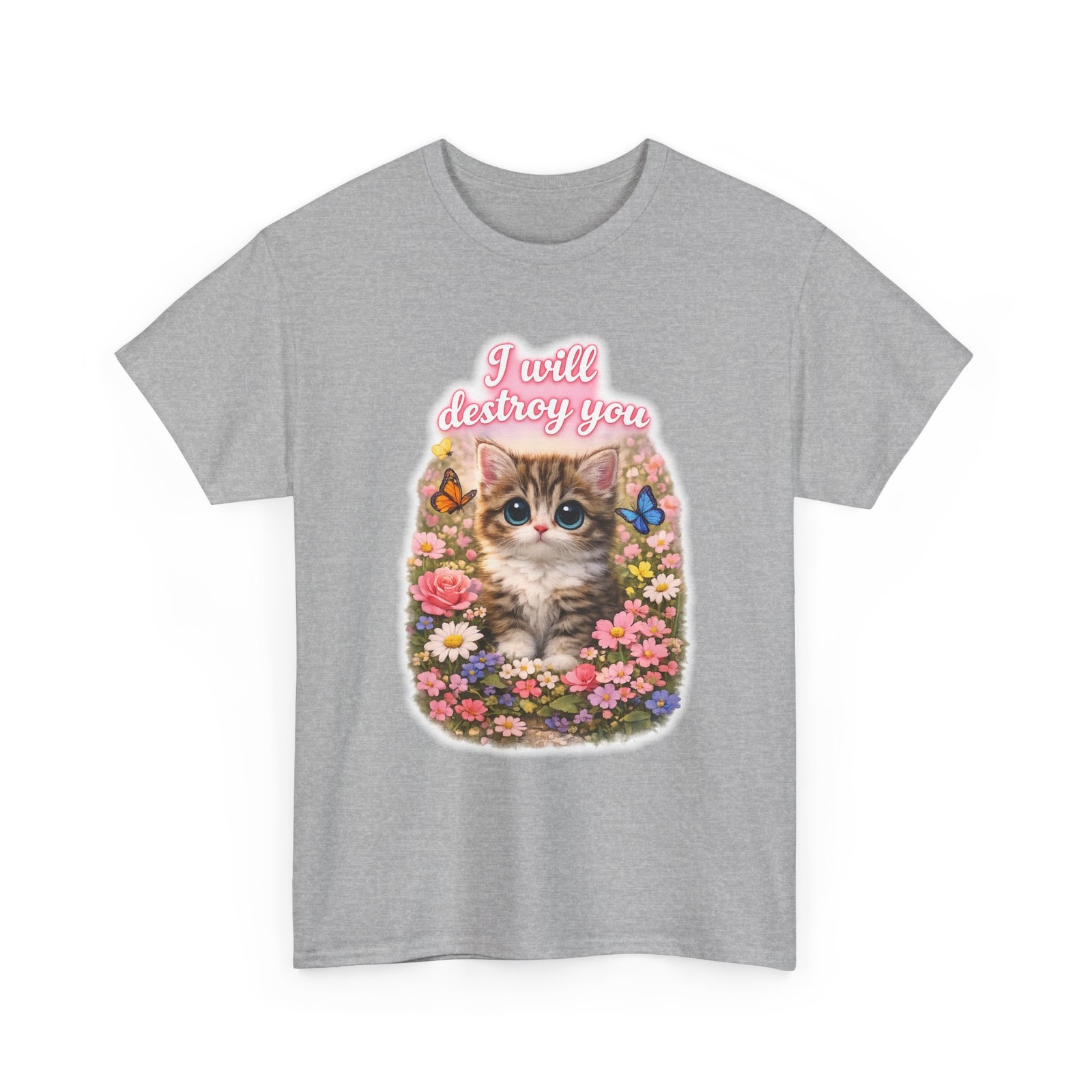 Cute Kitten I Will Destroy You funny T-Shirt, Cat Lover Gift gallery