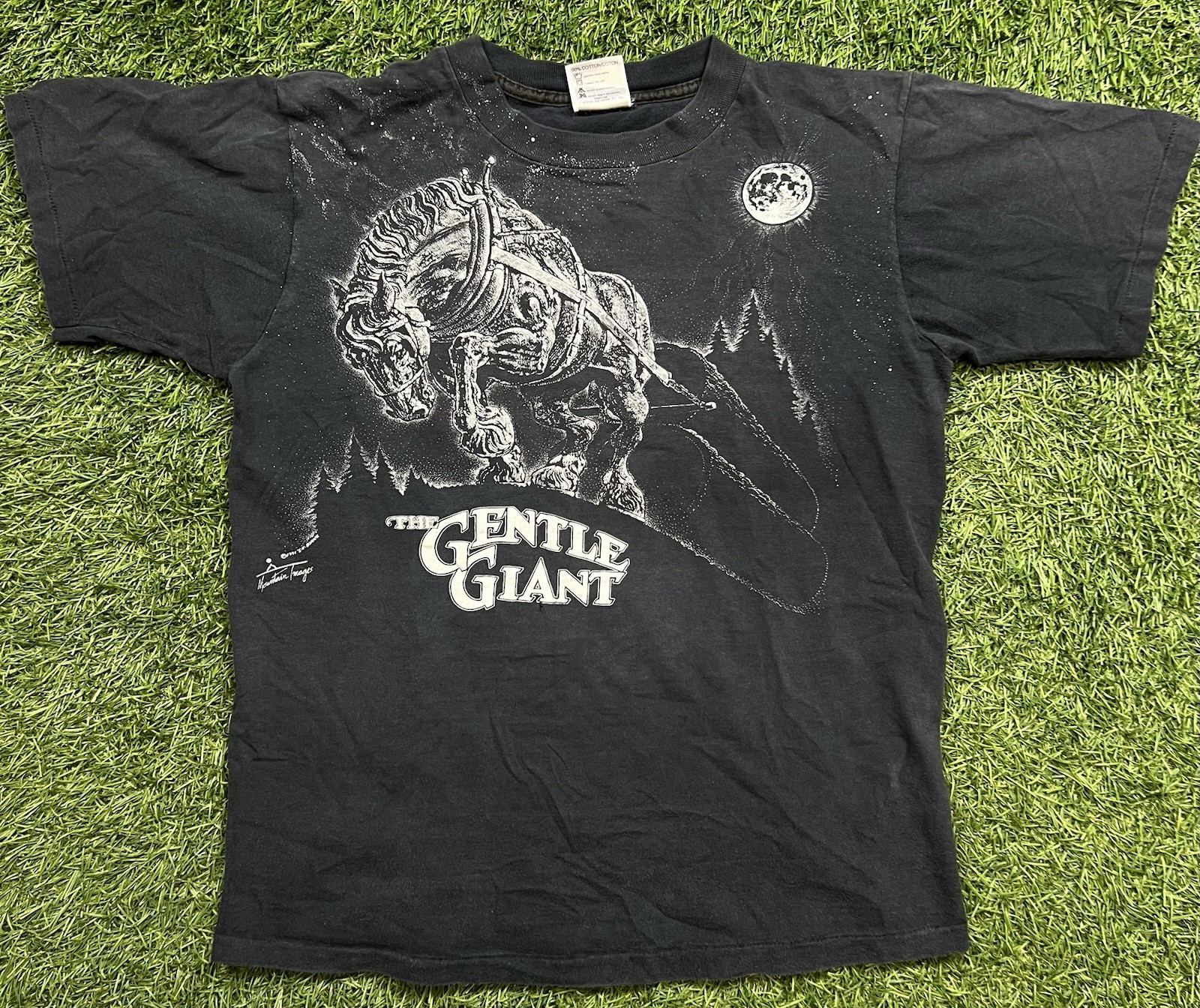 Clydesdale The Gentle Giant T-Shirt Men's M Single Stitch USA Vintage 90s gallery