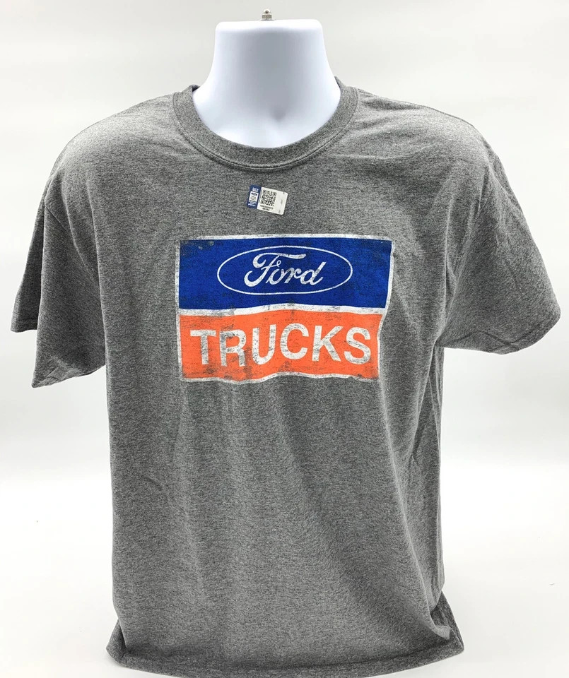 Gray T-Shirt - Ford Trucks Logo w/ F-250 Powerstroke, F-150, Raptor & V8 Emblem gallery