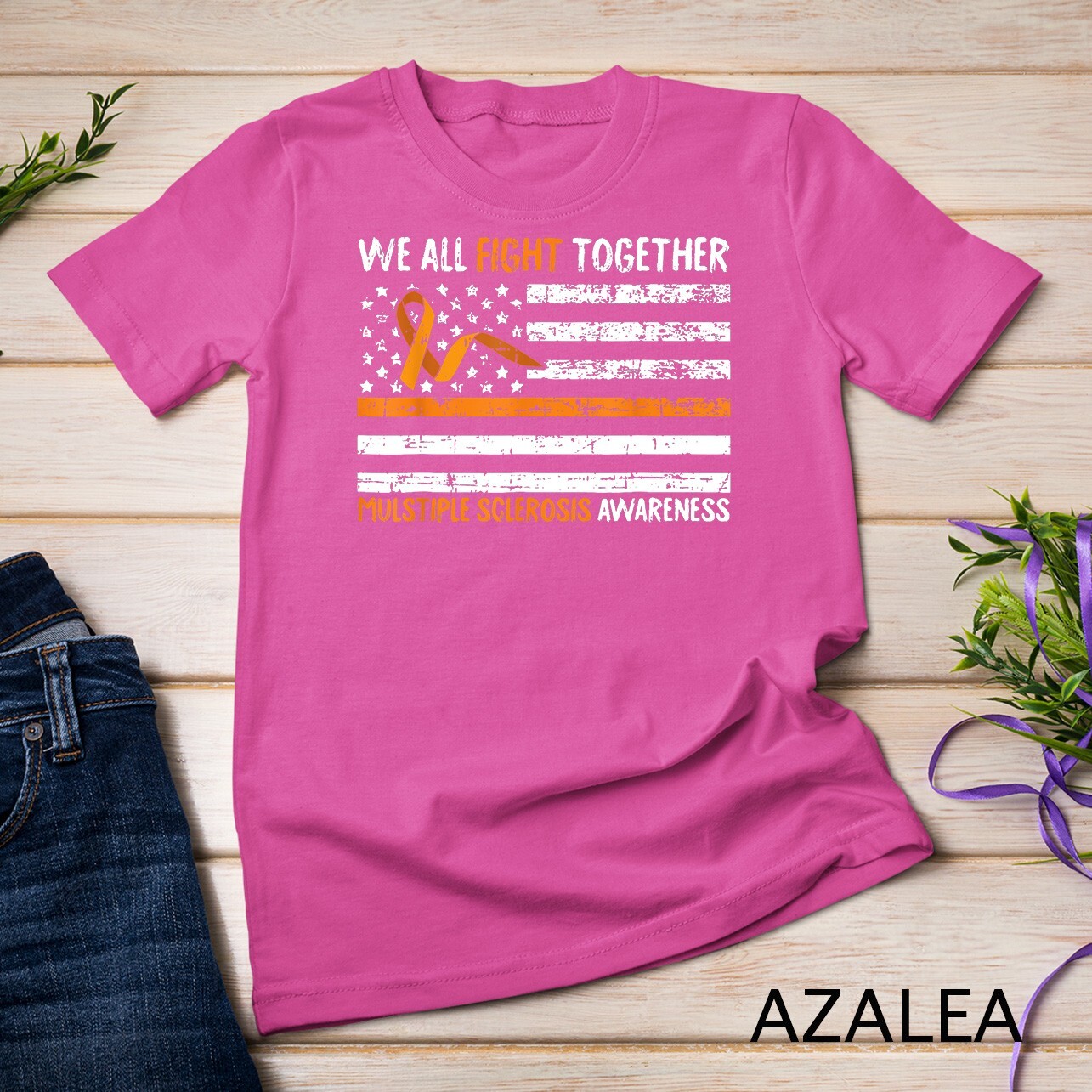 We All Fight Together Multiple Sclerosis Awareness MS Gifts Unisex T-shirt gallery