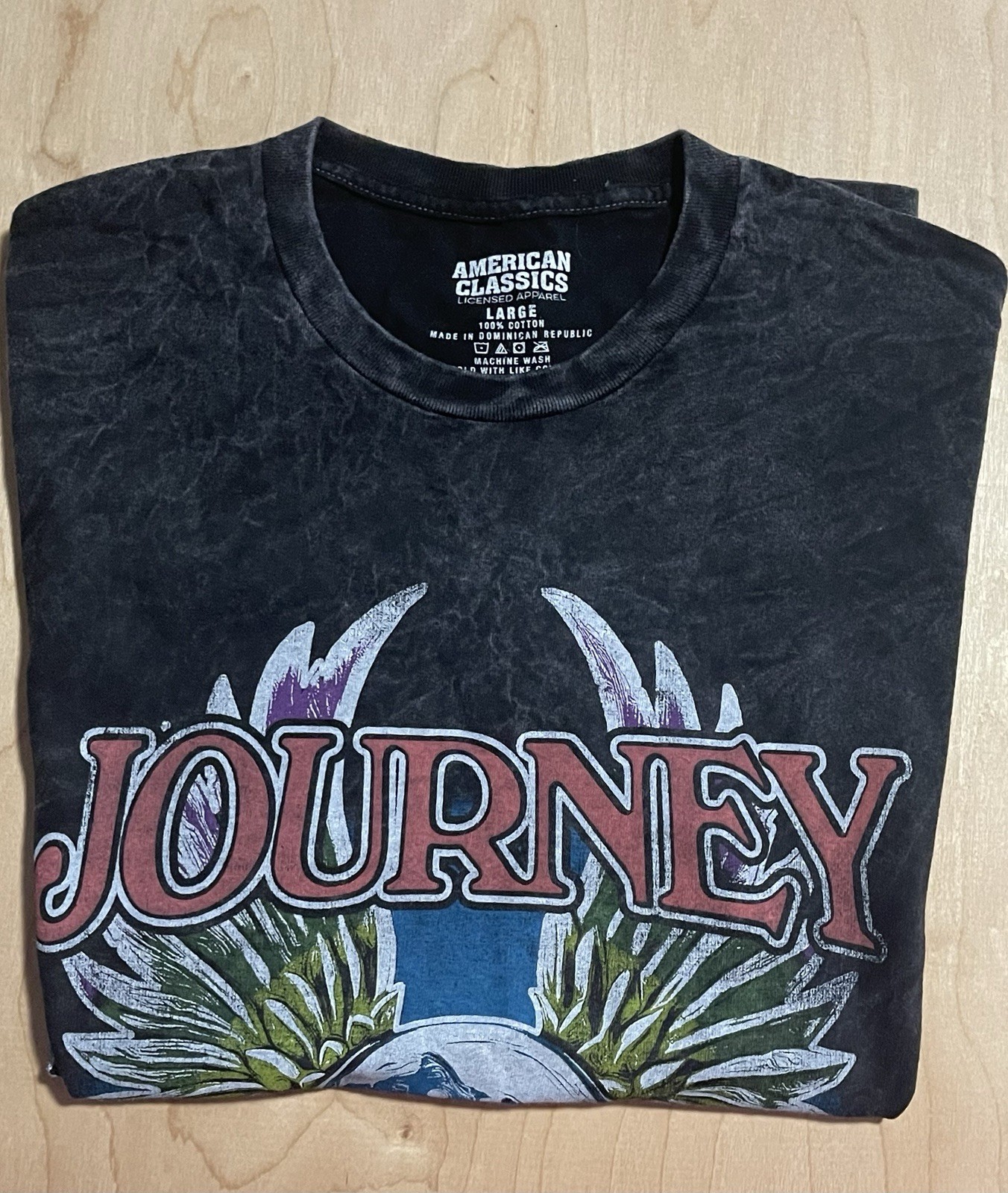 Journey ‘79 Tour Graphic T-Shirt Men's Pre-washed Short Sleeve Black Size L gallery