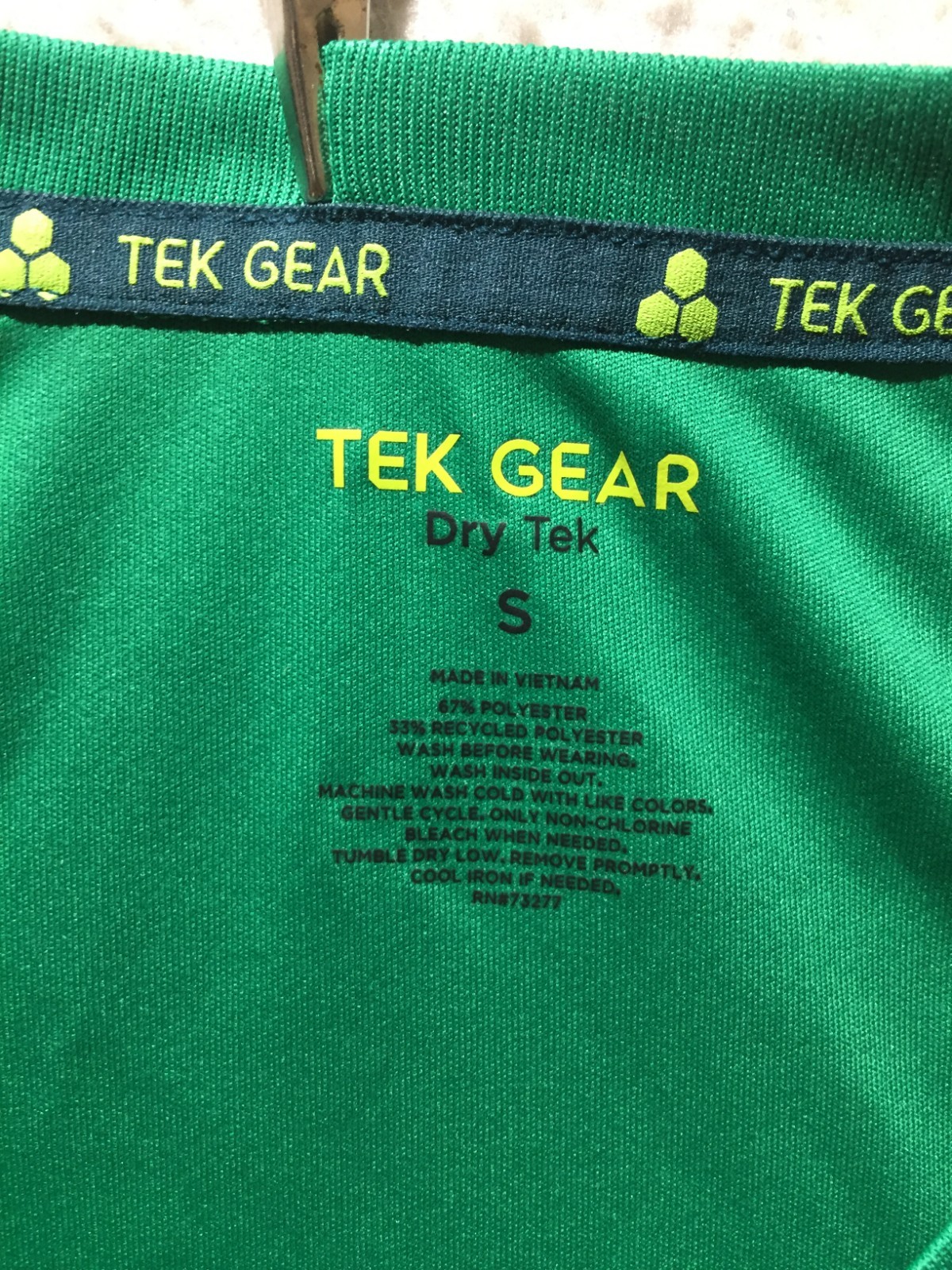 Tek Gear Dry Tek Shirt Mens S Small Green Camouflage Digital Crew Neck Short Slv gallery