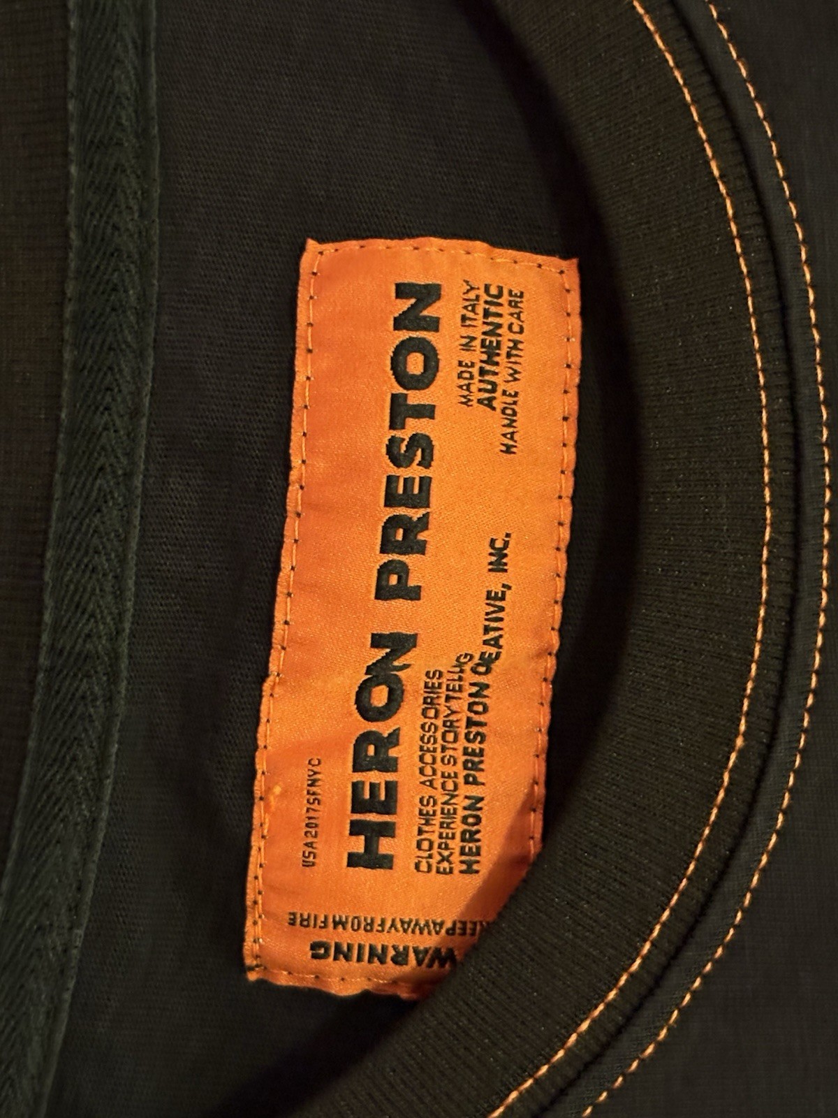 Heron Preston T-Shirt Mens Large Black NASA Base Layer Fall/Winter 1990 gallery