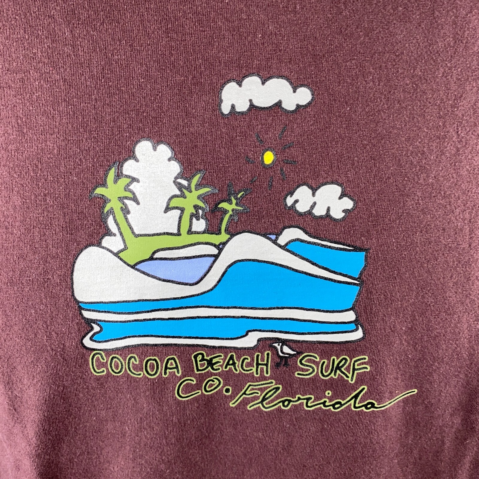 Cocoa Beach Surf Company T-Shirt Unisex Reddish Brown Florida XL * gallery