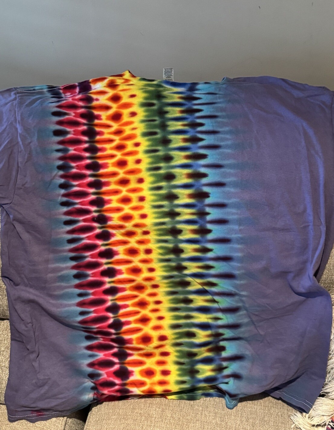 Liquid Blue Shirt Mens XL Gorgeous Rainbow Color Stripe Tie Dye New From Sphere