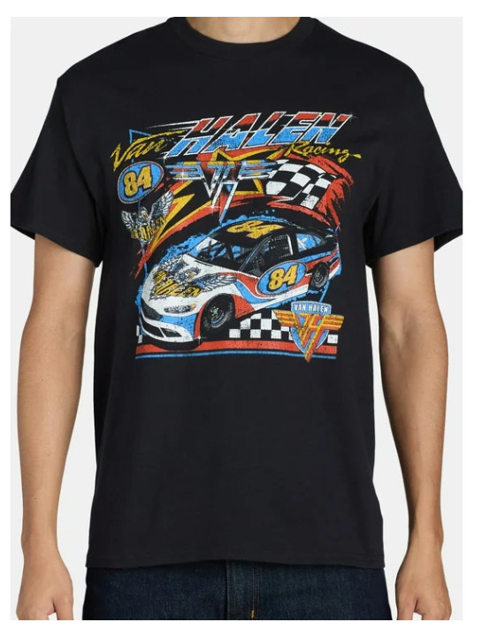 Van Halen Men's & Big Men's Racing Graphic Band Tee with Short Sleeves, Size 2XL gallery