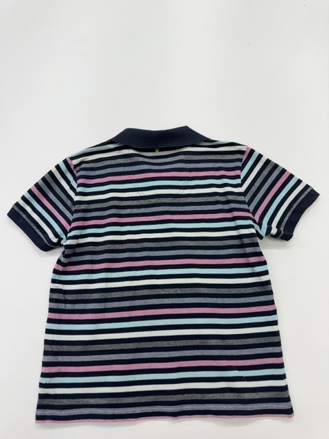Hugo Boss Polo Shirt Boys Multicoloured Striped Size M Modern Fit Logo gallery