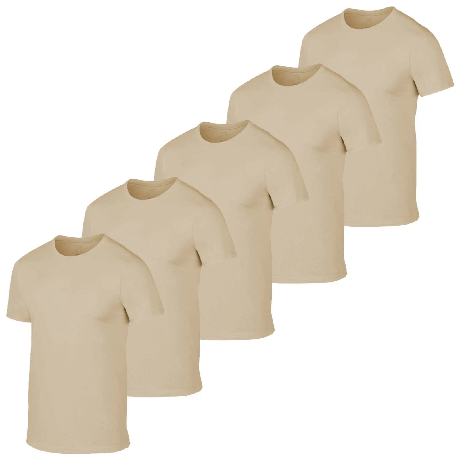 Gildan (5-pack) Bulk Solid Ultra Cotton Short Sleeve Blank Tee T-Shirt SAND gallery